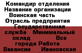 Командир отделения › Название организации ­ Воинская часть 6681 › Отрасль предприятия ­ Государственная служба › Минимальный оклад ­ 28 000 - Все города Работа » Вакансии   . Ивановская обл.